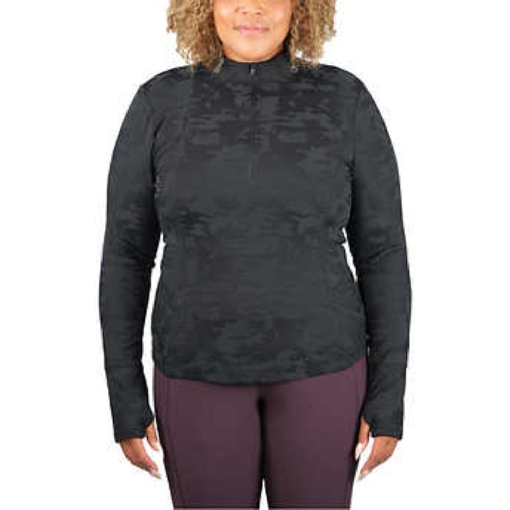 🍀 NEW Spyder 1/4 Zip Top | Textured Black